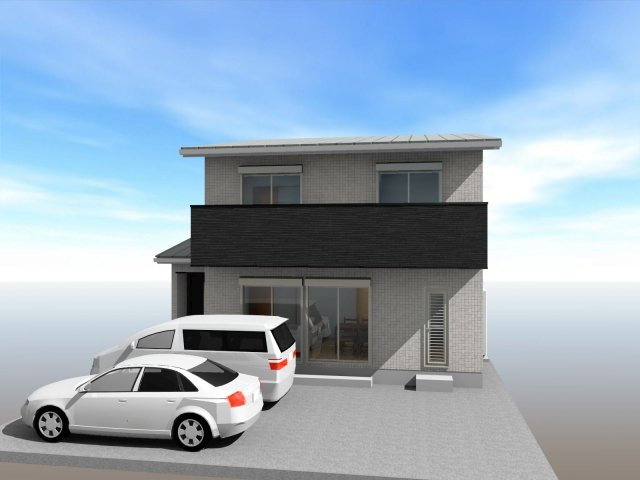 福井東町（北）　売土地　（建築条件付）の外観パース|駐車スペース２台分有り。