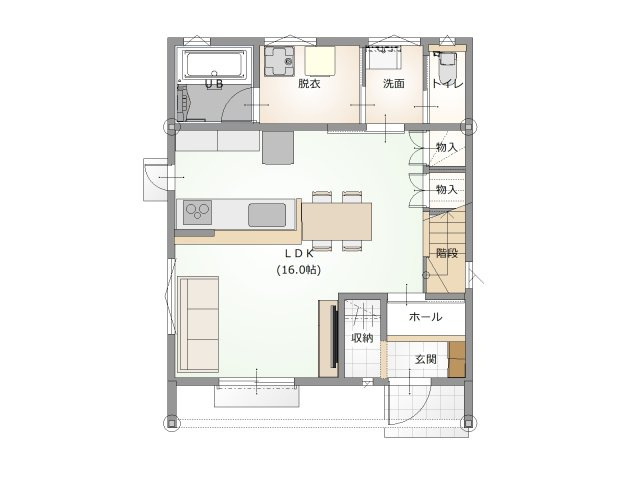 瀬戸南町一丁目（東）　売土地　（建築条件付）の参考プラン|参考プラン間取図です