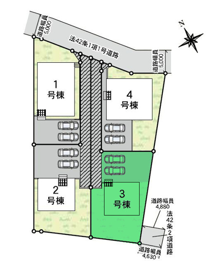【区画図】 | クレイドルガーデン高崎市金古町第16ー③ | 金古南小学校まで1.8Kｍ！