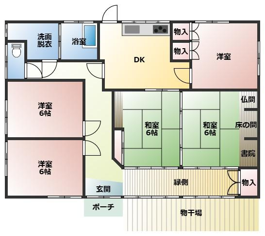 都城市高崎町江平の中古一戸建の間取り