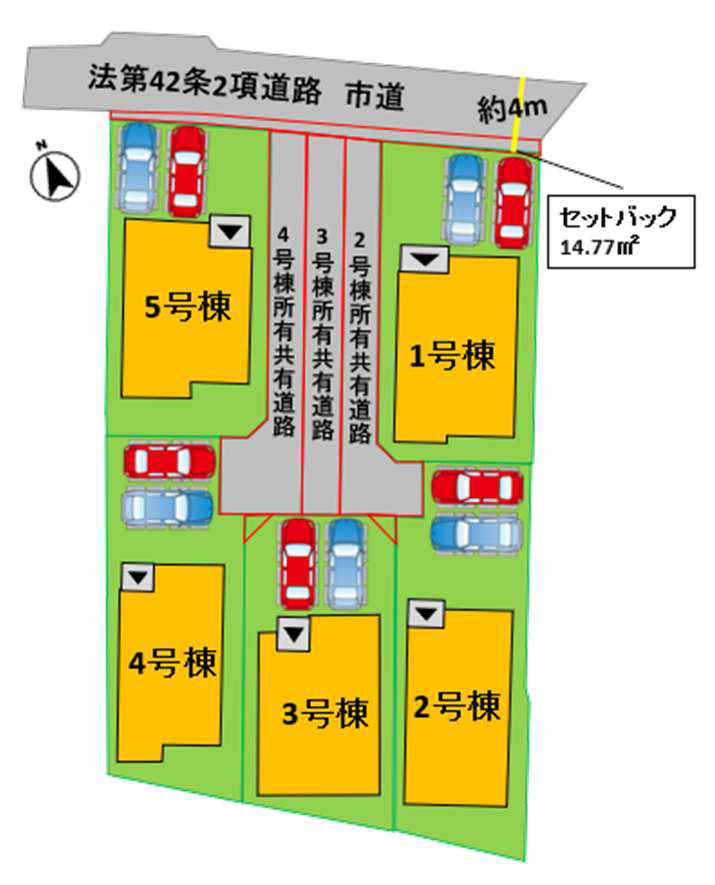 よかタウン／北区室園町1期／２号棟の区画図