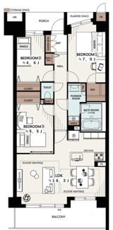 【間取り】 | プライム市川妙典 | リノベーション物件となり、すみやすさを大切にした間取りのマンションです