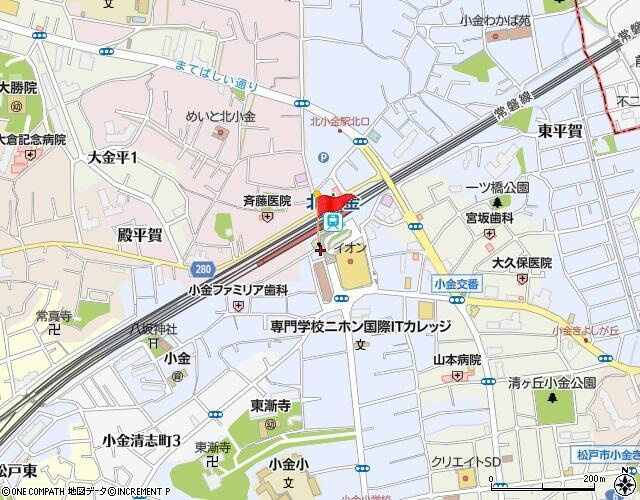 ラビア北小金の地図| 