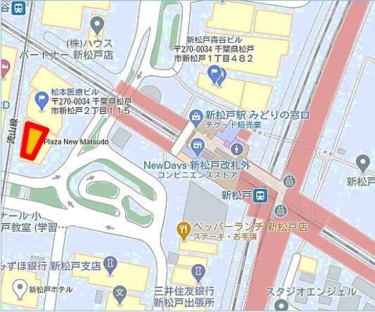 プラザニュー松戸ビルの地図| 