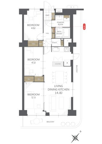 【間取り】シャルム北越谷Ｂ棟 