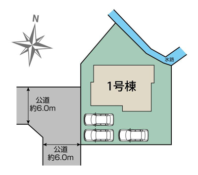 【区画図】 | ブルーミングガーデン甲府市羽黒町1棟　1号棟 | 区画図