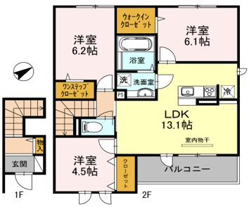 【間取り】 | グリーンヒルズ・北神Ｃ棟 | グリーンヒルズ北神・Ｃ棟(ＧｏｏｄＨｏｍｅ)