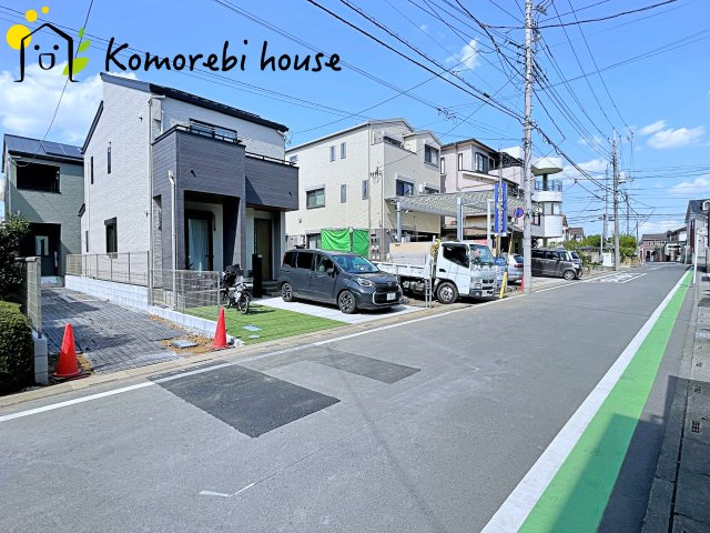 さいたま市北区宮原町2丁目　新築一戸建て　01の前面道路含む現地写真|前面道路含む現地写真です