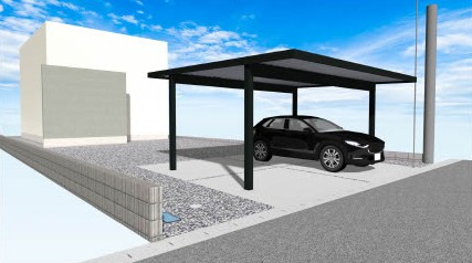 高島市新旭町熊野本2丁目新築戸建の設備|カーポート