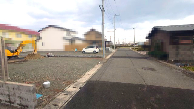 高島市新旭町熊野本2丁目新築戸建の前面道路含む現地写真