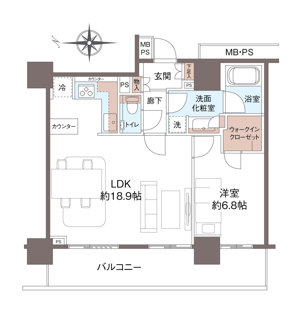 パークハウスワンズタワーの間取り