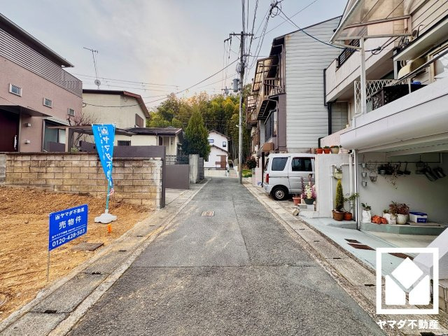 京都市北区西賀茂北鎮守庵町の前面道路含む現地写真