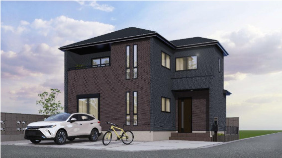 グラファーレ前橋市昭和町　1号棟の完成予想図|昭和町に住宅を建築中です。
お客様のご都合に合わせて同仕様の物件もご見学頂けます♪
グラファーレはお洒落なデザインでおススメです☆