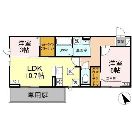 【間取り】 | トリシア野多目Ⅱ
