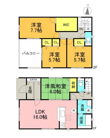 碧南市神有町第2　新築一戸建＜5号棟＞の区画図