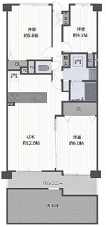 【間取り】 | 川口原町第二ローヤルコーポ