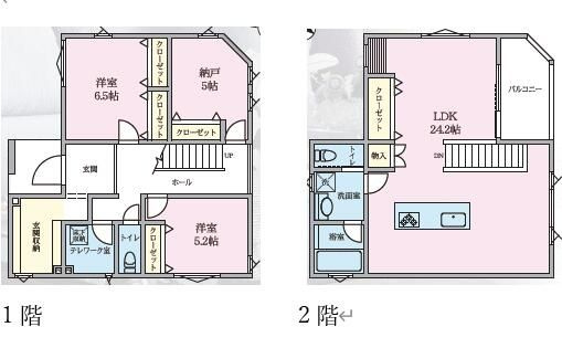 鎌倉市梶原2丁目　新築戸建ての間取り