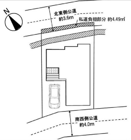 【横浜市保土ケ谷区和田2丁目75-23新築戸建て】★仲介手数料無料★（常盤台小学校・保土ヶ谷中学校）の区画図