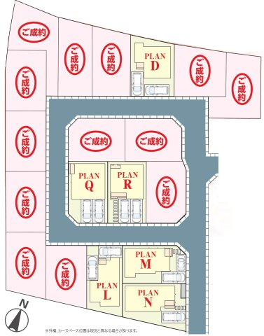 松戸市栗ケ沢新築戸建【栗ケ沢小学校：10分】の区画図|全19区画の大型分譲♪