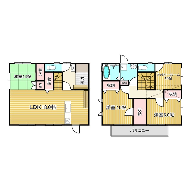箱田町中古住宅160-2の間取り|■全室角部屋の4LDK！