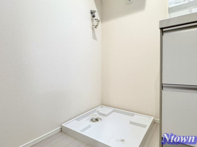 【設備】 | ハーモニーテラス生駒町Ⅱ | 洗濯機置き場です。