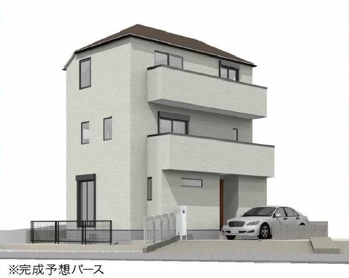 【横浜市旭区川島町2940-12新築戸建て】★仲介手数料無料★（上菅田笹の丘小学校・新井中学校）の外観パース