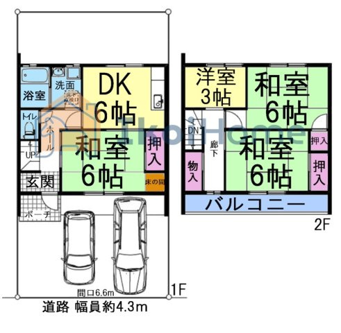 神戸市西区持子1丁目　中古戸建の間取り|●年中無休：当日予約可●和室完備の4DK！和室6帖は3部屋ございます！収納ございますので便利です！