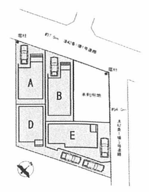 相模原市南区御園5丁目　新築戸建全4棟　E号棟の区画図