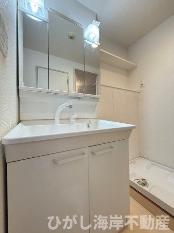 パレ平塚すみれ平壱番館の独立洗面台|三面鏡化粧台