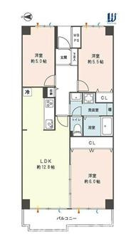 パレ平塚すみれ平壱番館の間取り|西向き　３LDKです。