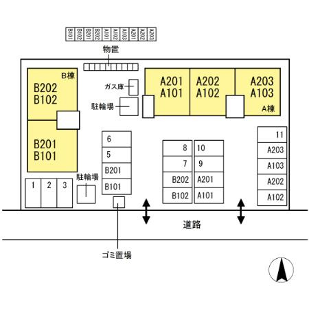 スティブルB棟の区画図