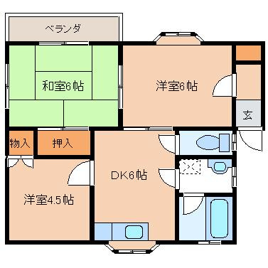 フレグランスコスモ　Ⅰの間取り