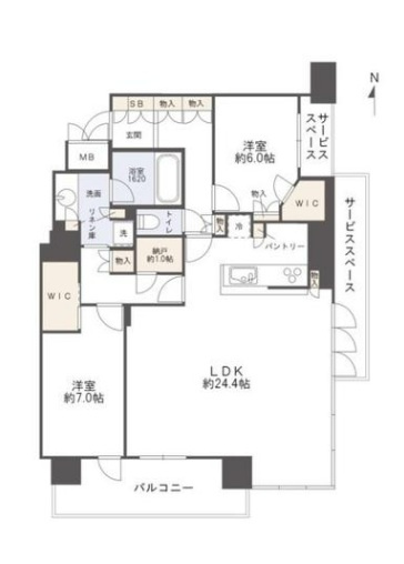 北浜ミッドタワーの間取り