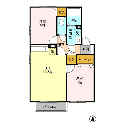 セードル小川Bの間取り