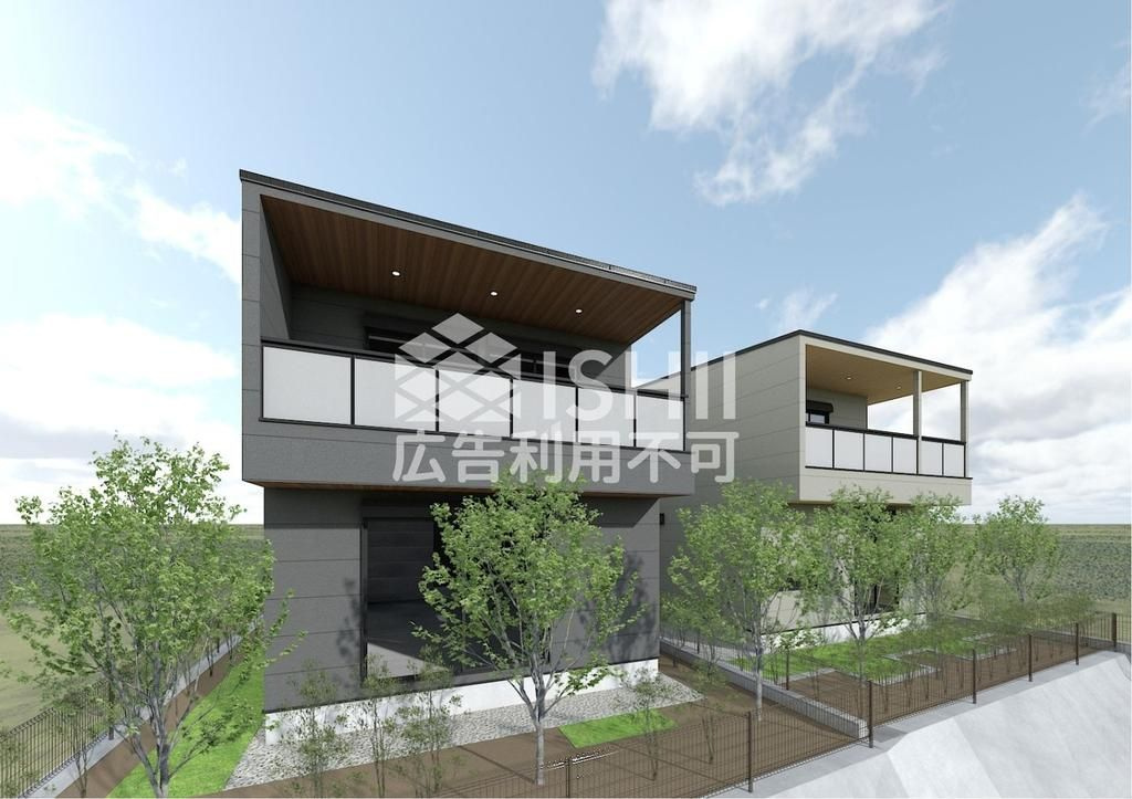 鎌倉市稲村ガ崎5丁目　新築戸建ての外観パース