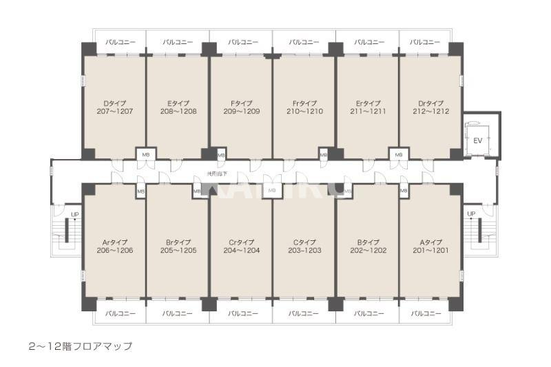 プレジオ城東の区画図