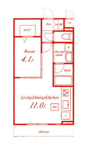 厚木市栄町２丁目のアパートの間取り