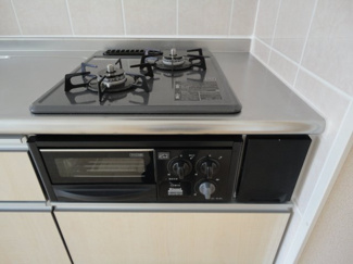 【キッチン】 | ヴィラ田中C | ガスコンロ