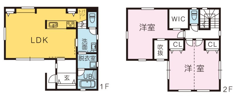 高知市旭町３丁目　新築一戸建ての間取り|■金額3,430万円■土地面積102.31㎡■建物面積93.58㎡■3LDK