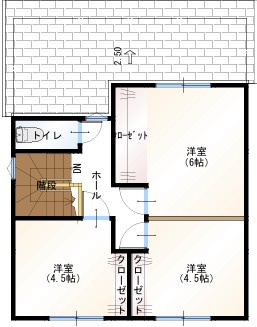 高知市福井町ひだまりタウン福井町（建築条件付き）売土地の参考プラン|全居室収納完備