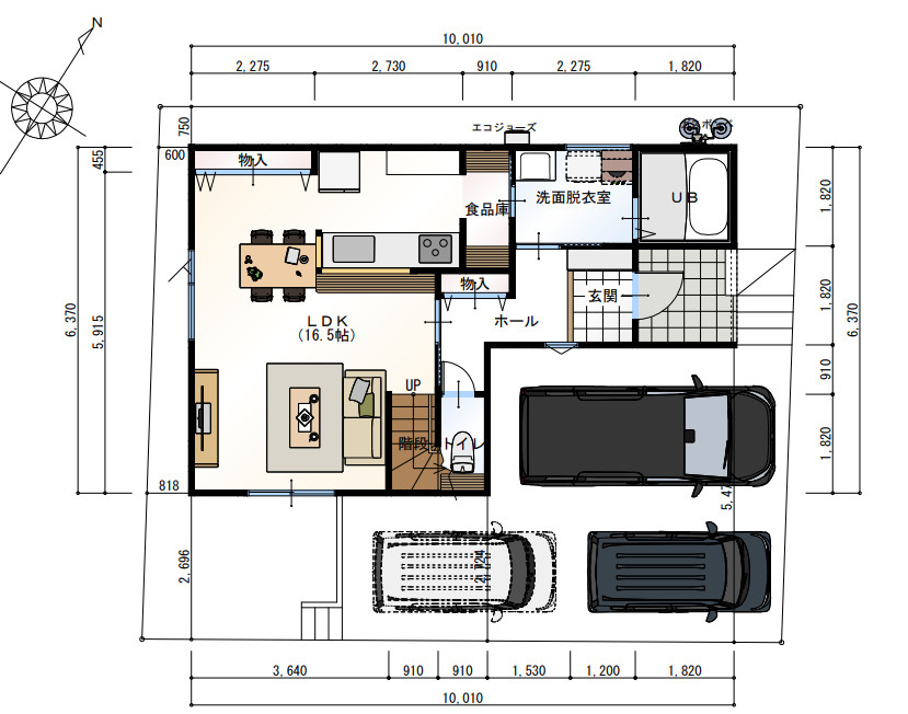 福井町　新築戸建住宅の間取り