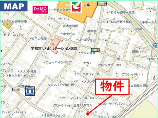 ハートフルタウン御幸ヶ原町31番　A号棟の地図