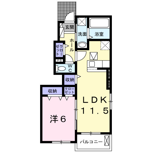 ソレイユ・ルヴァンＢの間取り