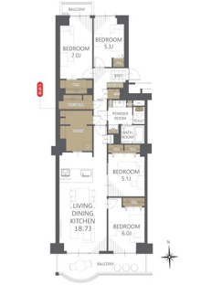 【間取り】メゾン千里丘４番街Ｋ棟 
