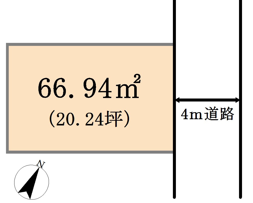 東松山市野田土地 土地20坪の土地図