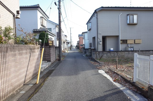 東松山市野田土地 土地20坪の前面道路含む現地写真|東側約4ｍ道路に接道