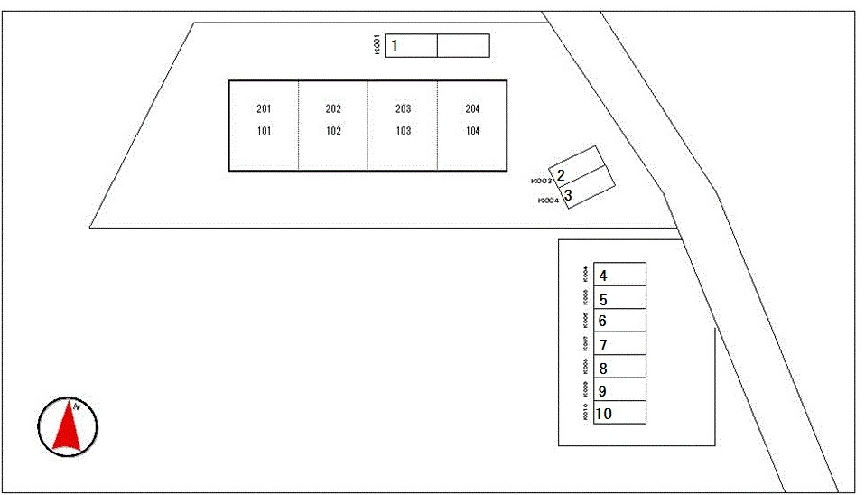 エスペランスＷＡＴＡＮＡＢＥの区画図|駐車場