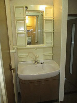 【洗面所】 | 山科区小野荘司町　中古アパート一棟（賃貸オーナーチェンジ）