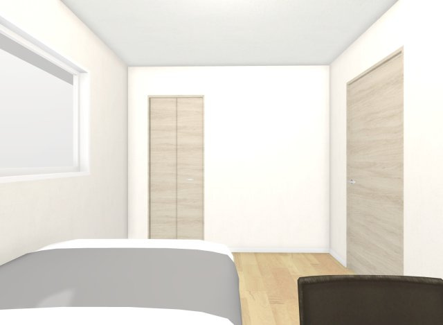 太秦野元町　新築参考プラン　建築条件付土地の完成予想図|【新築参考プラン：居室パース図】
自由設計のおうちは間取りだけでなく外壁や内装のお色味も変更可能！
お客様のご理想をお聞かせ下さい♪
【建物価格1999万円、建物面積93.97m2】