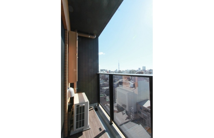 荒川区東日暮里４丁目の賃貸マンションのバルコニー